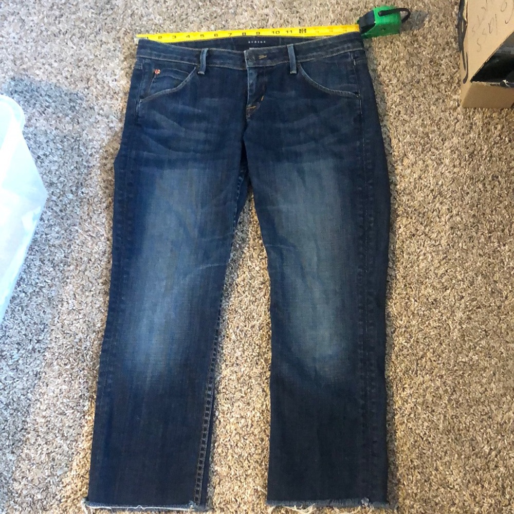 Hudson Jeans size 29. 5 pocket with the flaps in the back.